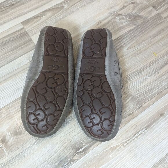 UGG Dakota Sunshine Women's Size 6 Grey Fur Inside - Picture 2 of 5